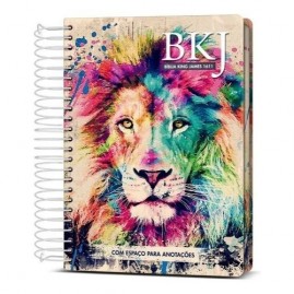 Bíblia King James 1611 Anote Espiral Lion Colors Bkj. Produto 100% Original